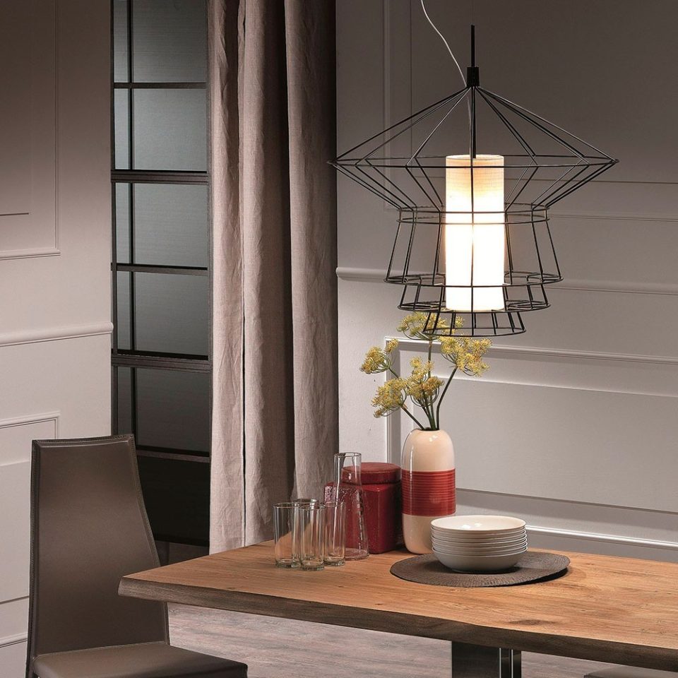 altura ideal de una lámpara para mesa de comedor
